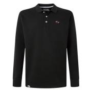 Lange Mouw Polo Pepe Jeans , Black , Heren