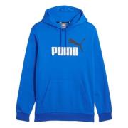 Ess+ 2 Col Big Logo Hoodie Puma , Blue , Heren