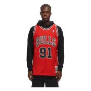 Dennis Rodman 91 Sweater Mitchell & Ness , Red , Heren