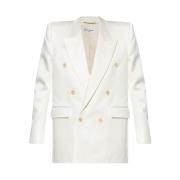 Zijden blazer Saint Laurent , Beige , Dames