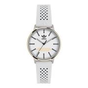 Code One Siliconen Analoge Horloge Adidas , White , Unisex