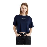 Korte Mouw T-shirt Champion , Blue , Dames