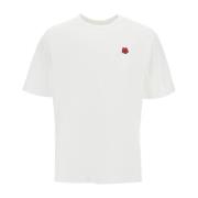 Bloemenprint Crew Neck T-Shirt Kenzo , White , Heren