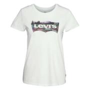 Het Perfecte Open Veld Fil T-shirt Levi's , White , Dames