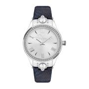 Pahia Leren Analoge Horloge Police , Blue , Dames