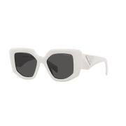 Stijlvolle zonnebril in kleur 1425S0 Prada , White , Dames