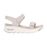 Flat Sandals Skechers , Beige , Dames