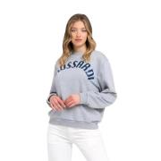 Casual Oversized Sweatshirt Trussardi , Gray , Dames