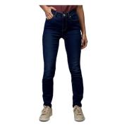 Life Mid Skinny Long pants Only , Blue , Dames