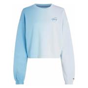 Dip Dye Signature Crew Hoodie Tommy Jeans , Blue , Dames