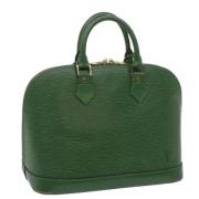 Pre-owned Leather handbags Louis Vuitton Vintage , Green , Dames