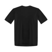 Superfijne Katoen Stretch T-shirt in Zwart Herno , Black , Heren