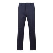 Wollen Straight Fit Broek Ami Paris , Blue , Heren