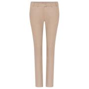 Stretch Leren Broek 54001 Genny Gustav , Beige , Dames