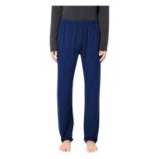 Blauwe loungebroek met wol-effect Emporio Armani , Blue , Heren