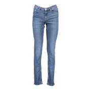 Vervaagde Blauwe Jeans met Logodetail Gant , Blue , Dames