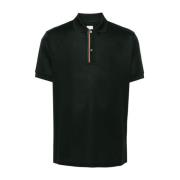 Blauw Poloshirt met Signature Stripe Trim Paul Smith , Green , Heren