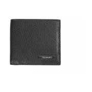 Geëmbosseerde leren herenportemonnee Trussardi , Black , Heren