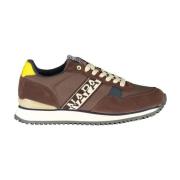 Bruine Sports Sneaker met Logo Print Napapijri , Brown , Heren