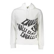 Witte hoodie met logo print Cavalli Class , White , Heren