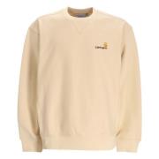 Amerikaanse Script Sweat Hoodie Carhartt Wip , Beige , Heren