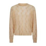 Beige Crew Neck Sweater Stüssy , Beige , Heren