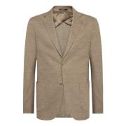 B Jersey B Jersey Wolblend Jas Boggi Milano , Beige , Heren