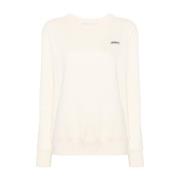 Witte Trui Lichtgewicht Jersey Fleece Gevoerd Autry , Beige , Dames