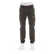 Cargo Broek met Rits en Knoopsluiting Baldinini , Green , Heren