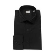 Elegant Slim Fit French Collar Shirt Bagutta , Black , Heren