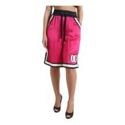 Roze hoge taille jersey shorts Dolce & Gabbana , Pink , Dames