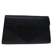 Pre-owned Leather clutches Louis Vuitton Vintage , Black , Dames