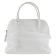 Pre-owned Leather handbags Hermès Vintage , White , Dames