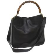 Pre-owned Leather handbags Gucci Vintage , Black , Dames