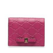 Pre-owned Leather wallets Gucci Vintage , Pink , Dames