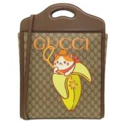 Pre-owned Plastic handbags Gucci Vintage , Brown , Dames