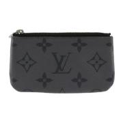 Pre-owned Canvas wallets Louis Vuitton Vintage , Black , Unisex