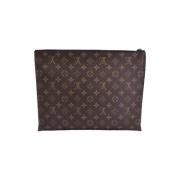 Pre-owned Canvas clutches Louis Vuitton Vintage , Brown , Heren