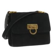 Pre-owned Suede crossbody-bags Salvatore Ferragamo Pre-owned , Black ,...