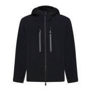 Zwarte Technische Nylonjas Moncler , Black , Heren