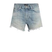 Denim shorts Balenciaga , Blue , Dames