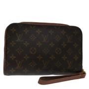 Pre-owned Canvas clutches Louis Vuitton Vintage , Brown , Dames