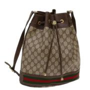 Pre-owned Canvas gucci-bags Gucci Vintage , Beige , Dames