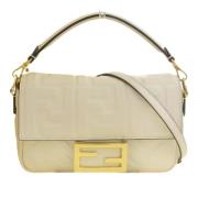 Pre-owned Fabric fendi-bags Fendi Vintage , Beige , Dames