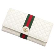 Pre-owned Canvas wallets Gucci Vintage , White , Dames