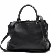 Pre-owned Leather shoulder-bags Cartier Vintage , Black , Dames