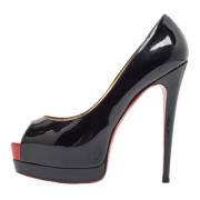 Pre-owned Leather heels Christian Louboutin Pre-owned , Black , Dames