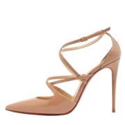 Pre-owned Leather heels Christian Louboutin Pre-owned , Beige , Dames