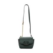 Pre-owned Leather shoulder-bags Valentino Vintage , Green , Dames