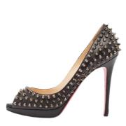 Pre-owned Leather heels Christian Louboutin Pre-owned , Black , Dames